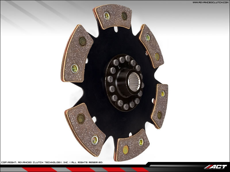 Kuplungscheibe ACT 6 PAD RIGID Disc, Nissan 200SX 2.0l SER SR20DE FWD 95-99 / Nissan Almera N15/N16 / Primera P10 GT / Primera P11/P12 GTVE SR20VE / NX 2000 Cupe (215mm)
