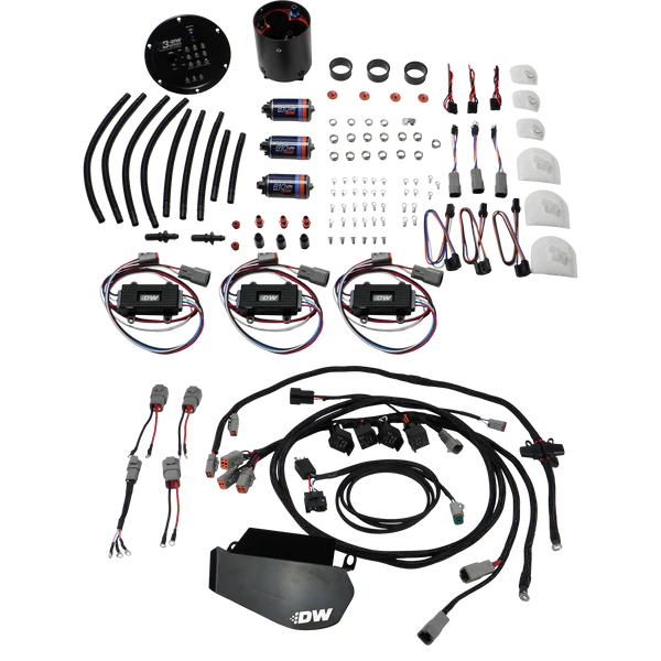 X3 Triple Pump Modul DW810 Brushless mit Steuergeräten und PNP-Kabelbaum DeatschWerks für Nissan GT-R R35 2009-2024