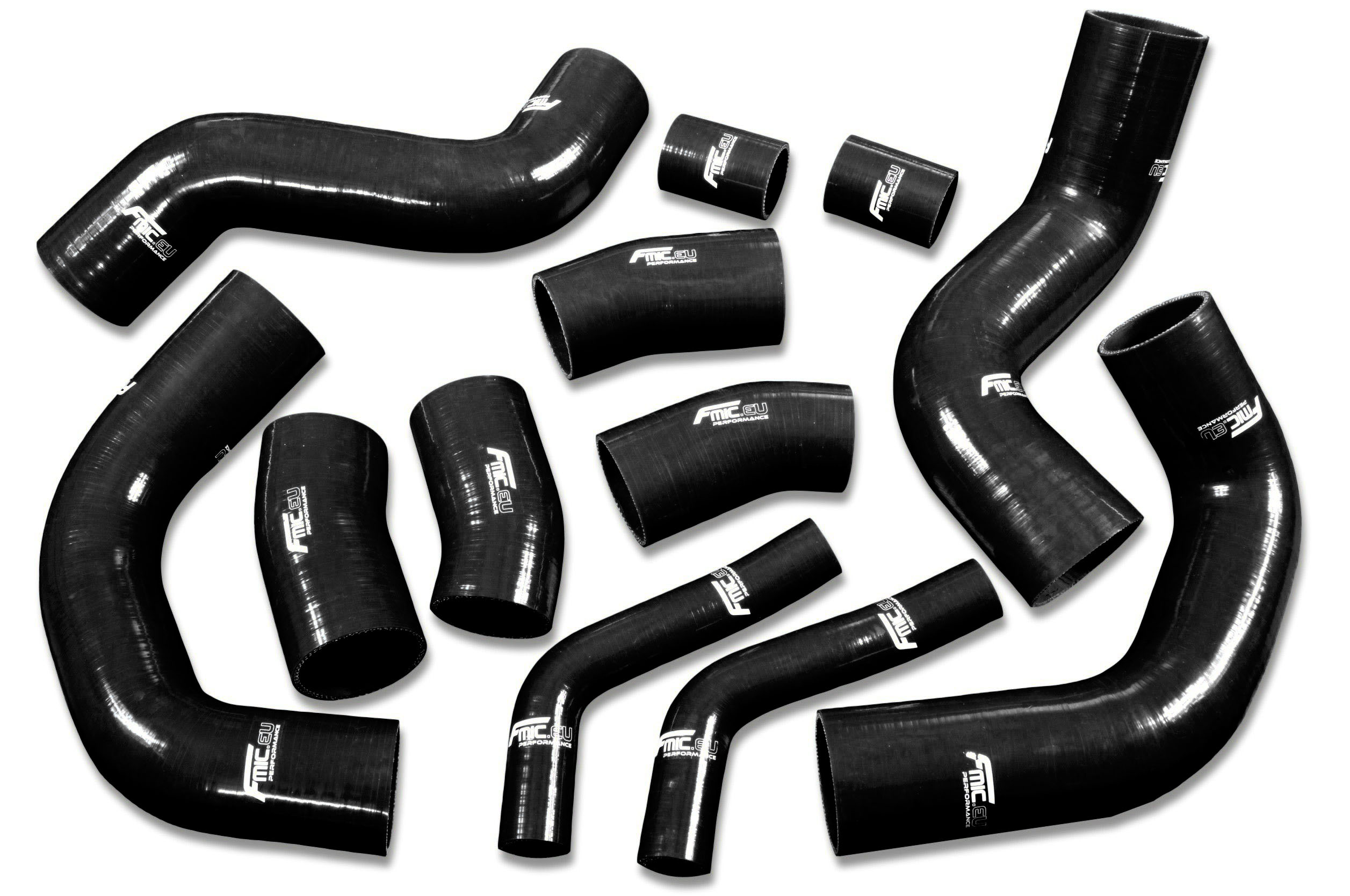Silikon-Ansaugsystem-Schlauch-Kit FMIC.EU für Nissan GTR R35 VR38DETT Twin-Turbo - Schwarz
