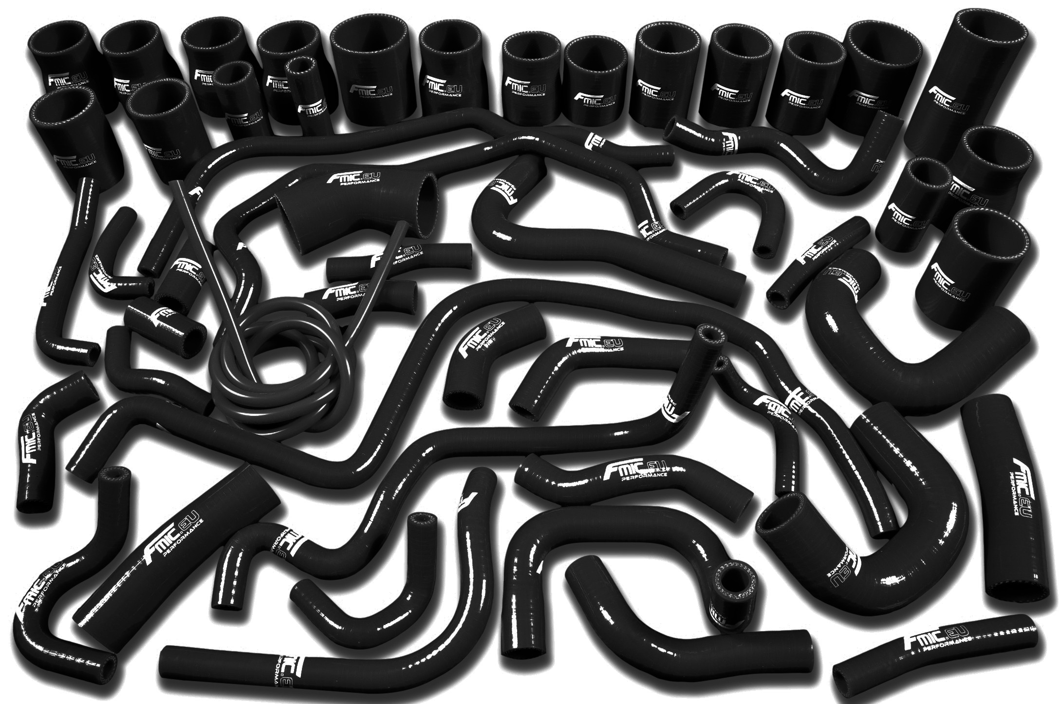 Silikon Kühler Schlauch Kit FMIC.EU für Nissan 300ZX Z32 VG30DETT 1990-1999 - Schwarz