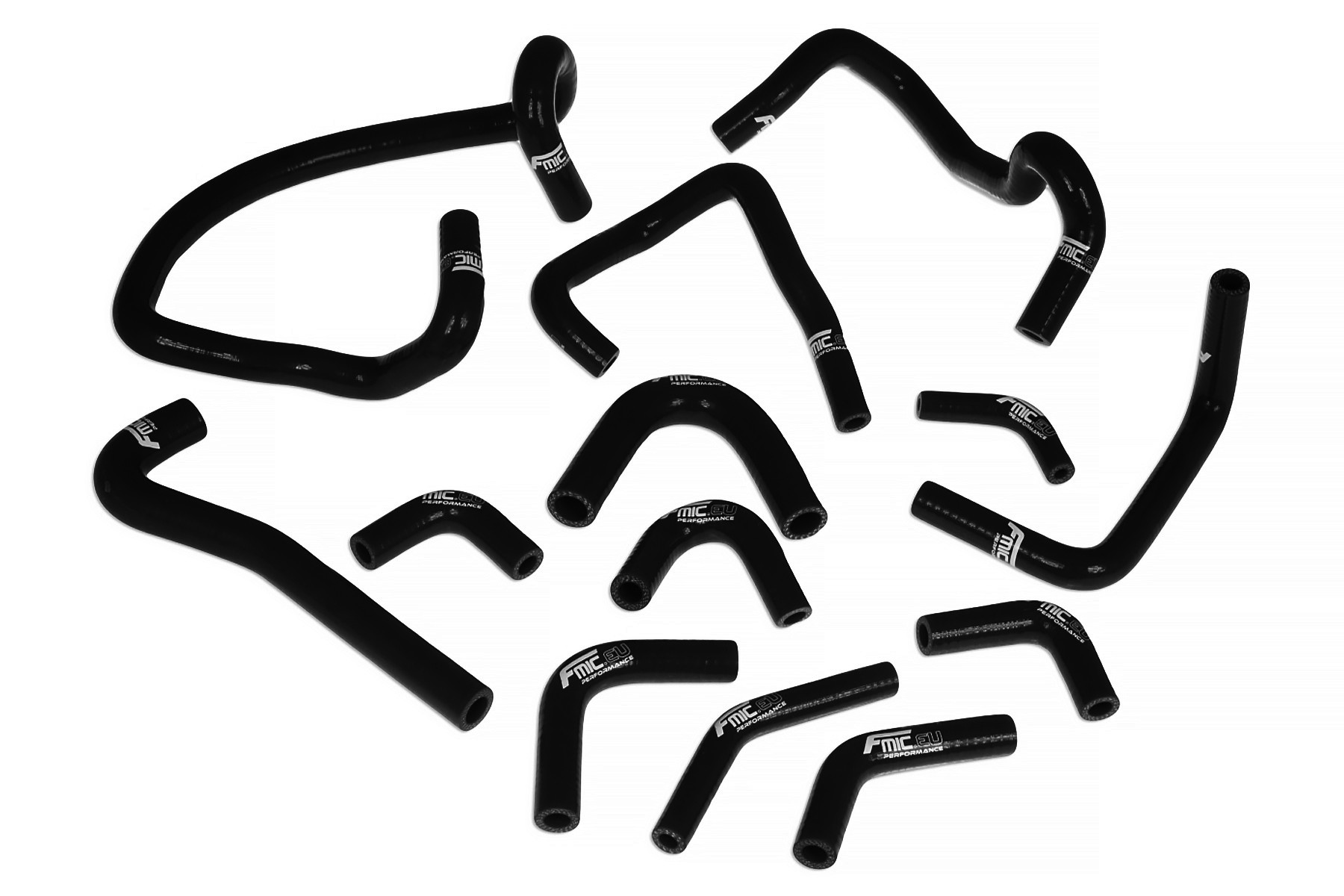 Silikon Kühler Schlauch Kit FMIC.EU für Nissan Skyline GTR R33 R34 RB26DET RB26 - Schwarz