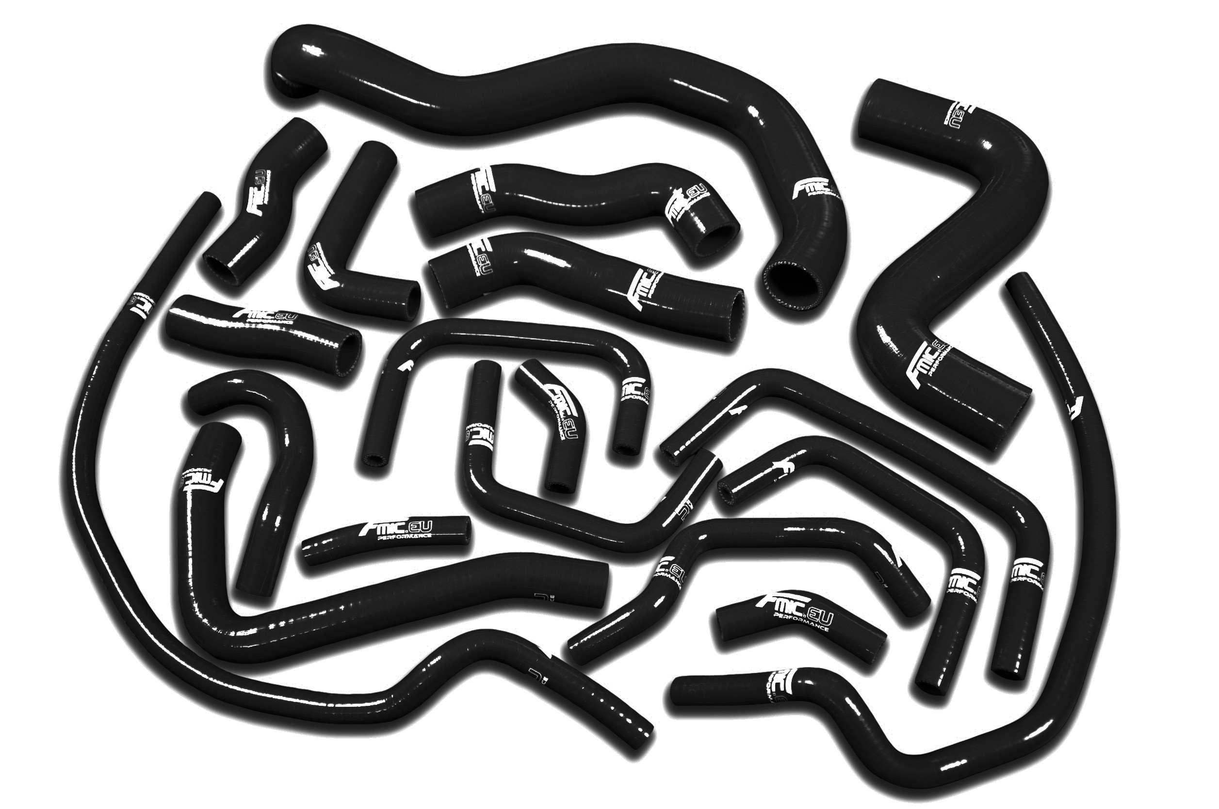 Silikon Kühler Schlauch Kit FMIC.EU für Nissan Skyline GTR GT-R R35 VR38DETT 2008-2015 - Schwarz