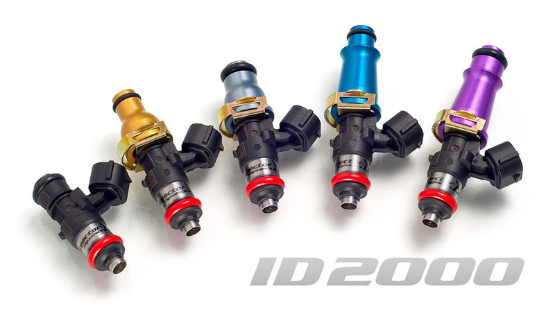 Einspritzdüse set 6 teilig Injector Dynamics 2000cc/min, Audi / VW VR6 12V / BMW 328 & M3 E36 96-99 / Z3 M Power 98-00 / Nissan 300ZX Twin-Turbo 90-96 / Porsche 993 911N/A 84-98 / Toyota Supra 2JZ-GTE 93-98 60mm / 14mm (purple)