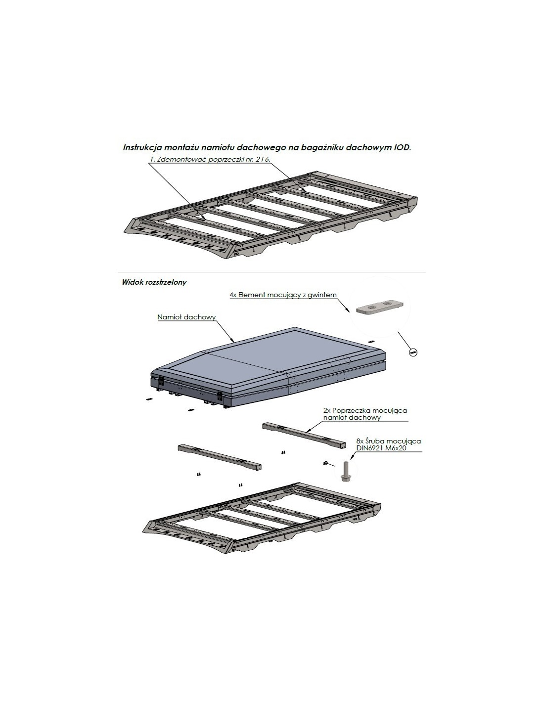 Second image of Dachzelthalterung IOD Performance Nissan Patrol Y61
