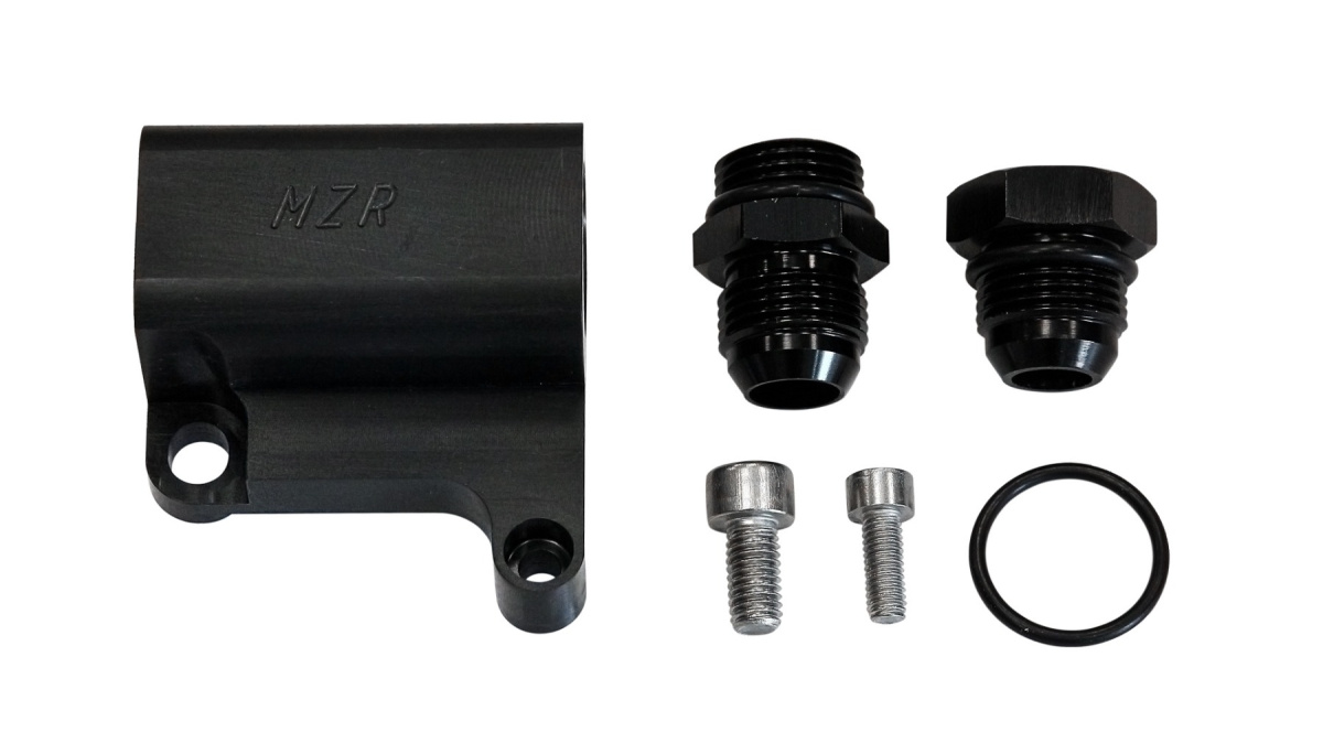 Doppelter Kopf-Rücklaufadapter MZR Garage für Nissan Skyline Stagea RB20 RB25 RB26