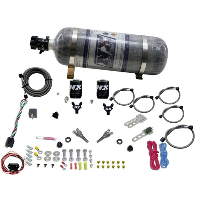 Doppeldüse (35-150Hp) mit 12Lb Carbonflasche für Nissan / Infiniti Nitrous Express NX 20716-12