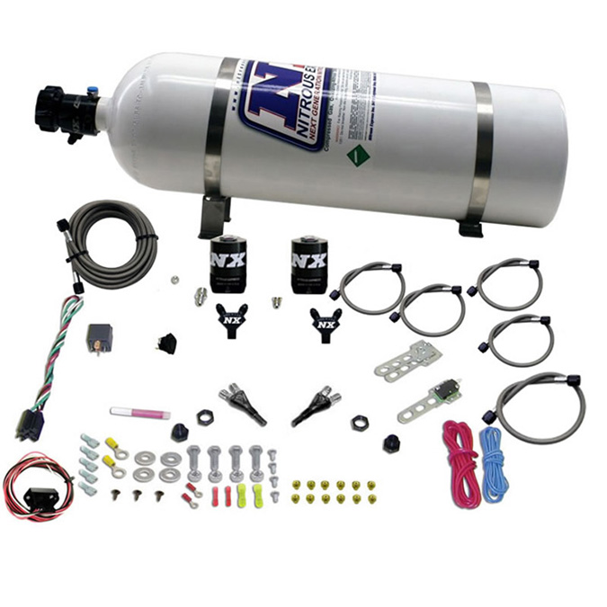 Doppeldüse (35-150Hp) mit 15Lb Flasche für Nissan / Infiniti Nitrous Express NX 20716-15