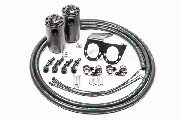 Second image of Dual Catch Can Öl Auffangbehälter Kit CCV für Nissan R35 GT-R Fluid Lock Radium Engineering
