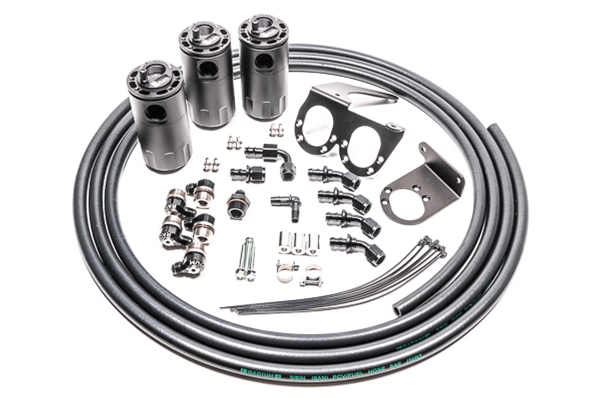Second image of Triple Catch Can Öl Auffangbehälter Kit für Nissan R35 GT-R Fluid Lock Radium Engineering
