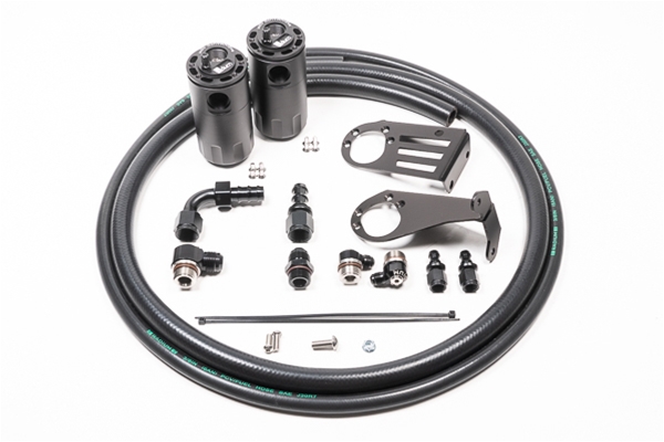 Dual Catch Can Öl Auffangbehälter Kit für Nissan S15 Silva / 200SX Fluid Lock Radium Engineering