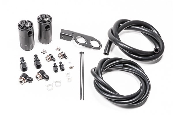 Dual Catch Can Öl Auffangbehälter Kit für Nissan Z33 V35 VQ35DE/HR Fluid Lock Radium Engineering