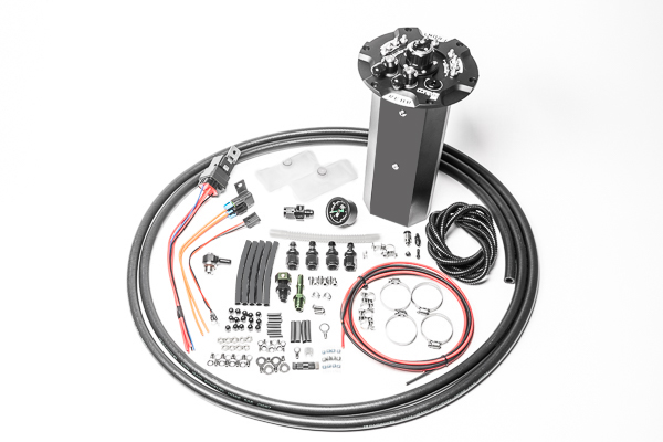 Kraftstoffaufhänger Schwalltank für Nissan 370Z Walbro GSS342 AEM 50-1200 Radium Engineering